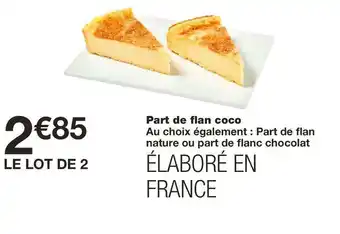 Monoprix Part de flan coco offre