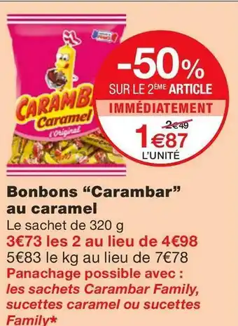 Carambar bonbons au caramel