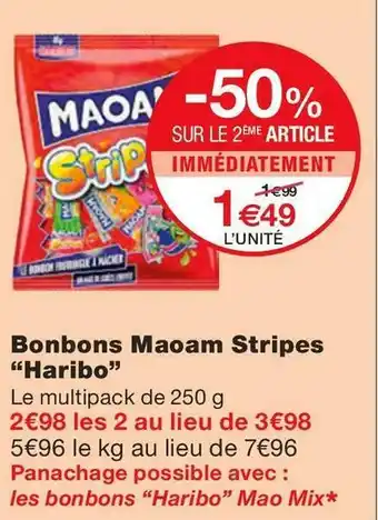 Haribo bonbons maoam stripes