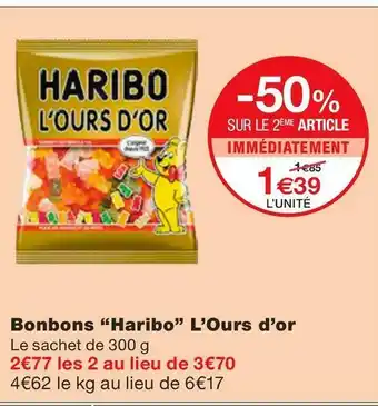 Monoprix Haribo bonbons l’ours d’or offre