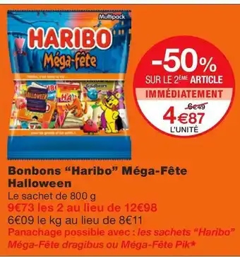 Monoprix Haribo bonbons méga-fête halloween offre