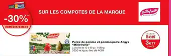 Monoprix Millefruits purée de pomme et pomme/poire angys offre