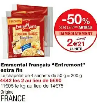 Entremont emmental français extra fin