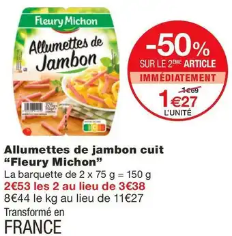 Fleury michon allumettes de jambon cuit
