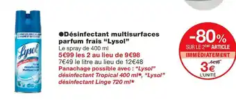 Lysol désinfectant multisurfaces parfum frais