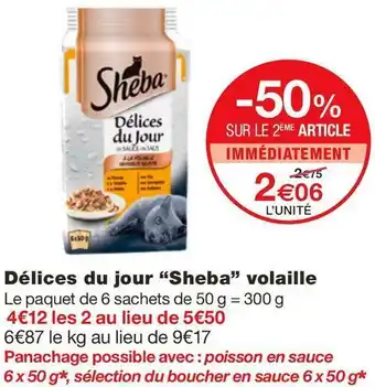 Sheba délices du jour volaille