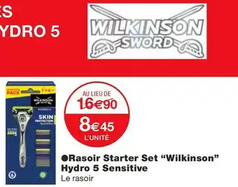 Monoprix Wilkinson rasoir starter set hydro 5 sensitive offre