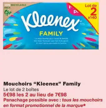 Monoprix Kleenex mouchoirs family offre