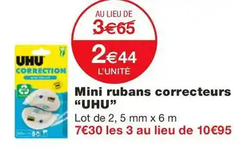 Monoprix Uhu mini rubans correcteurs offre