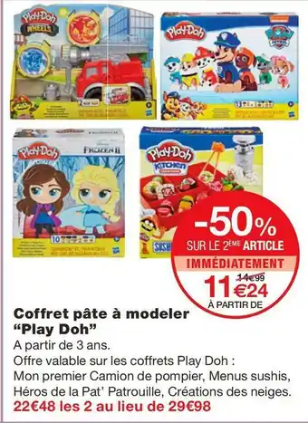Monoprix Play doh coffret pâte à modeler offre