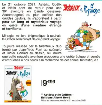 Monoprix Éditions albert rené astérix et le griffon offre