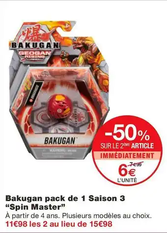 Spin master bakugan pack de 1 saison 3