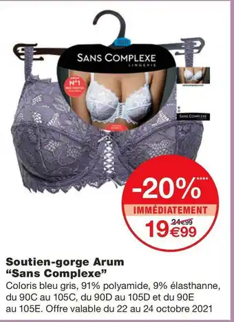 Monoprix Sans complexe soutien-gorge arum offre