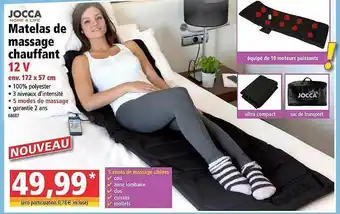 Norma Matelas De Massage Chauffant Jocca Home & Life offre