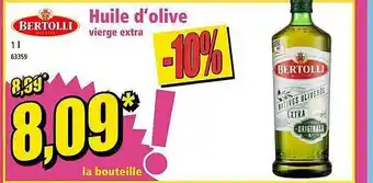 Norma Huile D'olive Vierge Extra Bertolli offre