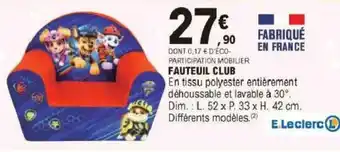 E.Leclerc Fauteuil Club offre