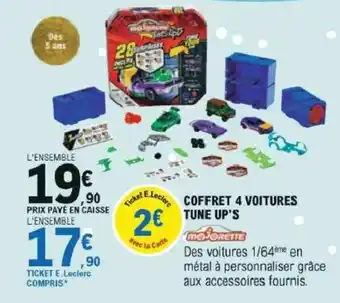 E.Leclerc Coffret 4 Voitures Tune Up's offre