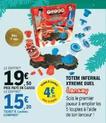 E.Leclerc Totem Infernal Xtreme Duel offre