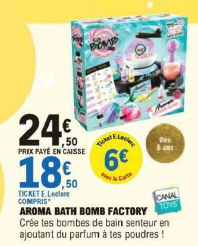Promo Aroma Bath Bomb Factory chez E.Leclerc