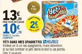 E.Leclerc Yéti Dans Mes Spaghettis offre
