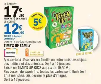 E.Leclerc Time's Up Family offre