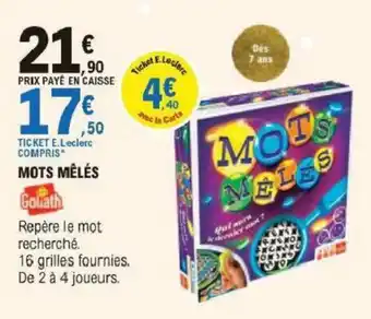E.Leclerc Mots Mêlés offre