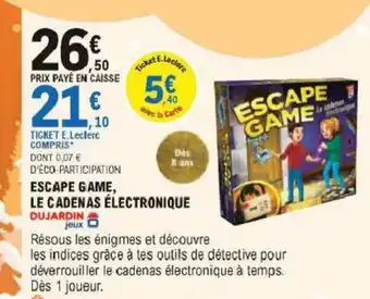 Escape Game, Le Cadenas Électronique
