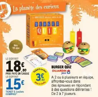 E.Leclerc Burger Quiz offre