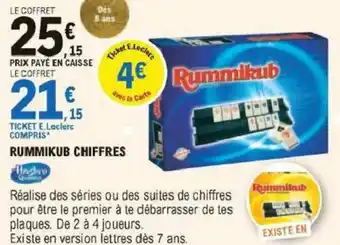 E.Leclerc Rummikub Chiffres offre