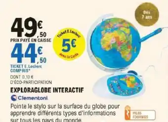 E.Leclerc Exploraglobe Interactif offre