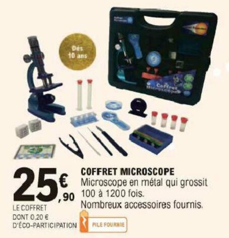 Promo Coffret microscope chez E.Leclerc