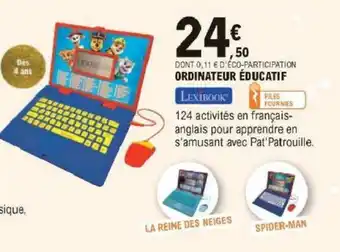 E.Leclerc Ordinateur éduacatif offre