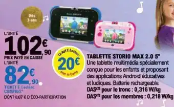 E.Leclerc Tablette storio max offre