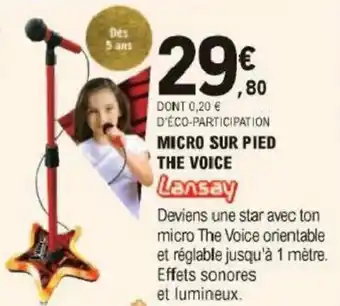 E.Leclerc Micro sur pied the voice offre
