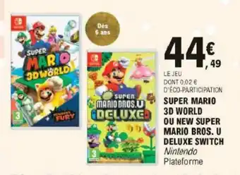 E.Leclerc Super mario 3D world ou new super offre