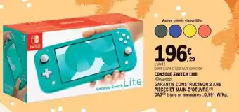 E.Leclerc Console switch lite offre