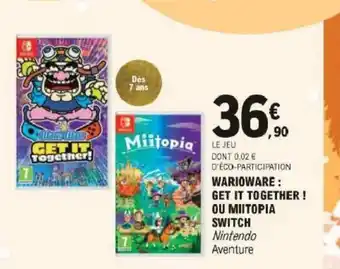 E.Leclerc Warioware : get it together! ou mitopia switch offre
