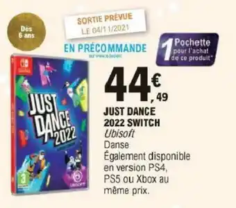 E.Leclerc Just dance 2022 switch offre