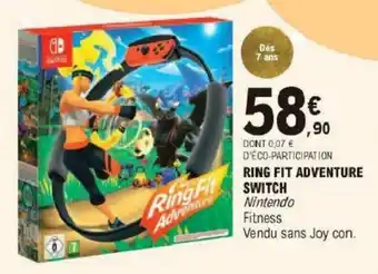 E.Leclerc Ring fit adventure switch offre