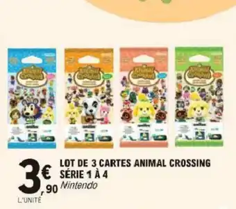 Lot de 3 cartes animal crossing série