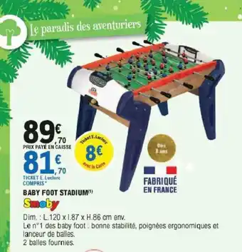 E.Leclerc Baby foot stadium offre