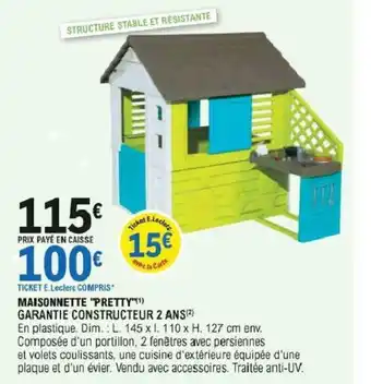 E.Leclerc Maisonnette "pretty" offre
