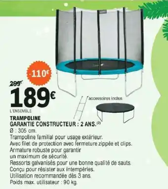 E.Leclerc Trampoline offre
