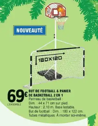 E.Leclerc But de football & panier de basketball 2 en 1 offre