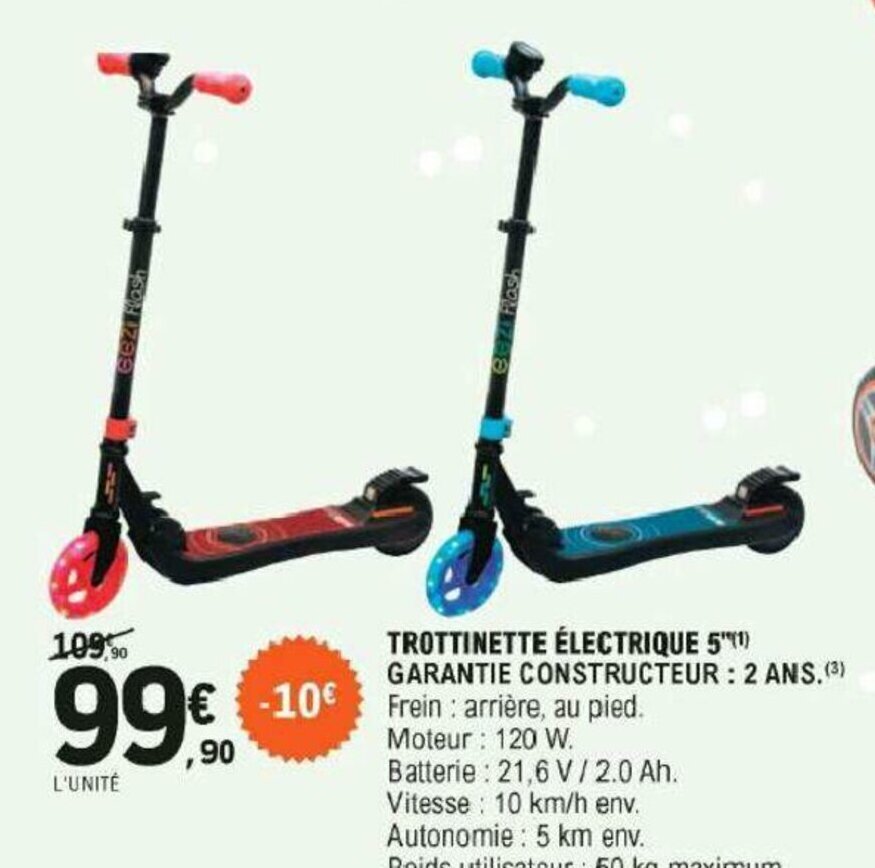 Promo Trottinette Electrique 5 Chez E Leclerc