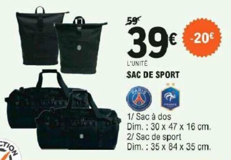 Sac de shop sport leclerc