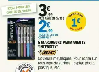 E.Leclerc 5 marqueurs permanents "intensity" offre
