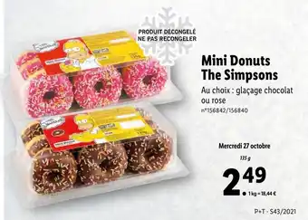 Lidl Mini donuts the simpsons offre