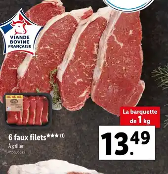 Lidl 6 Faux filets offre