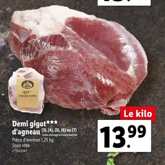 Lidl Demi gigot d'agneau offre